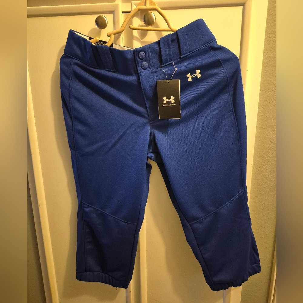 New Under Armour Women’s Authentic Blue Softball Pants size Medium